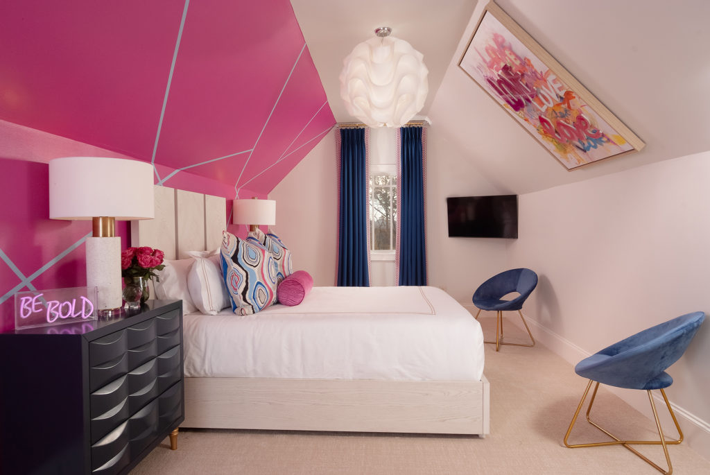 pink themed girls bedroom